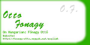 otto fonagy business card